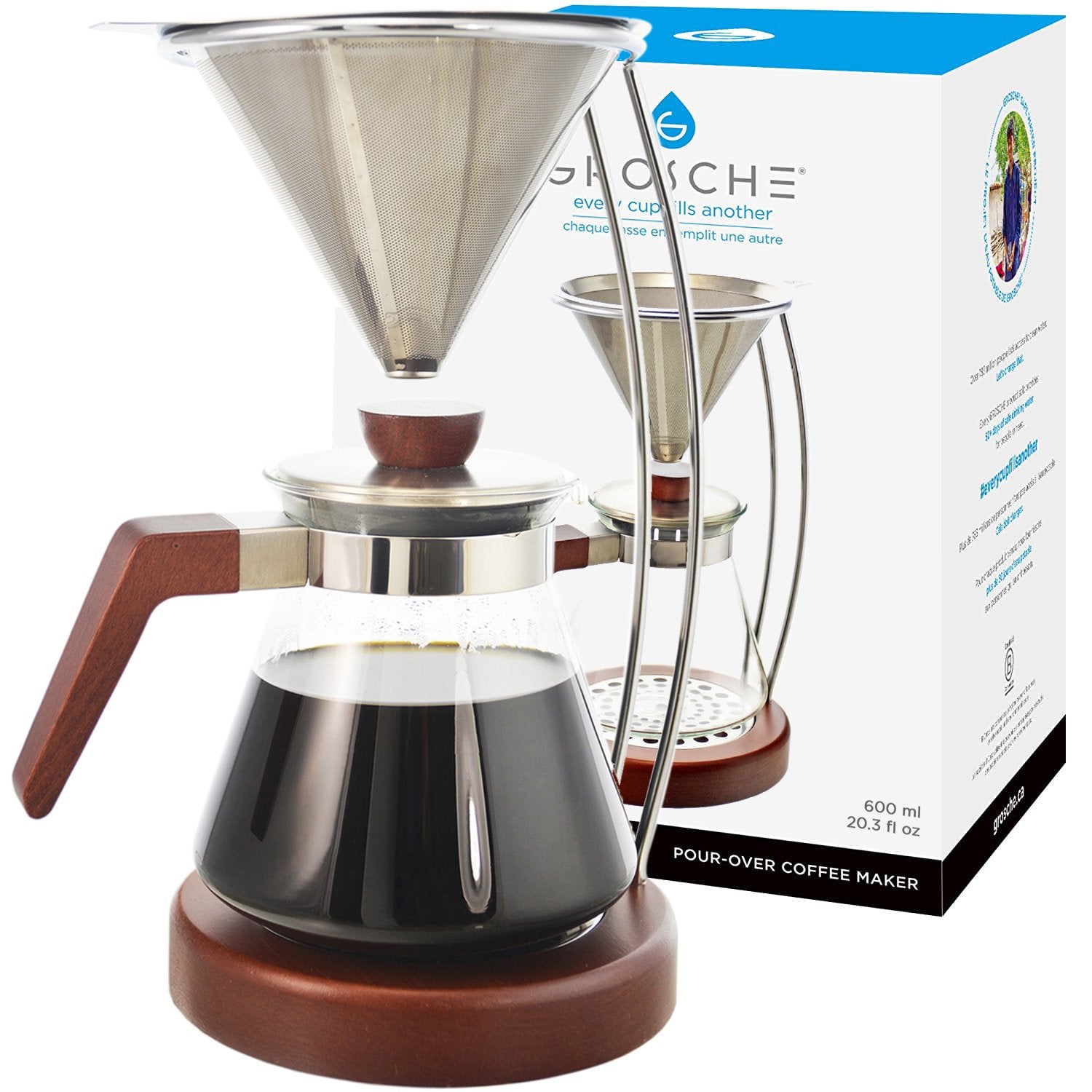 Pour Over 20oz Coffee Maker GR 333 The Tea Store